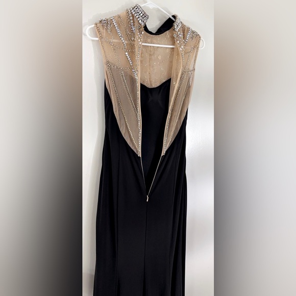 Alyce Paris Black Prom Evening Gown w/ crystal beaded. - Picture 5 of 8